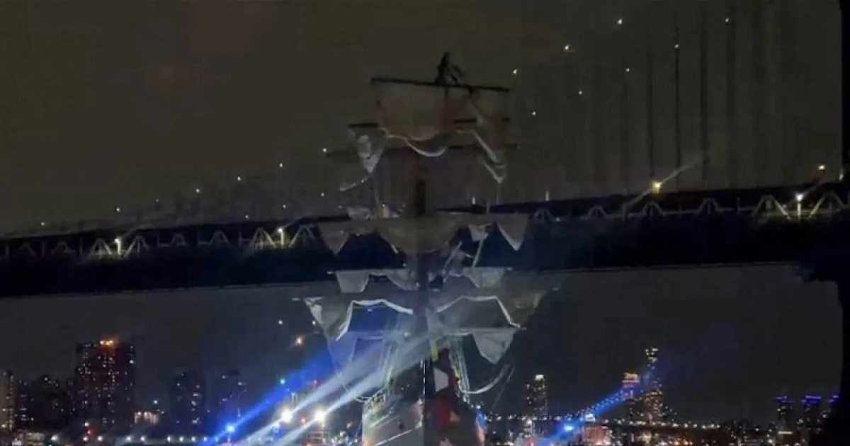 قتيلان باصطدام سفينة للبحرية المكسيكية بجسر بروكلين 