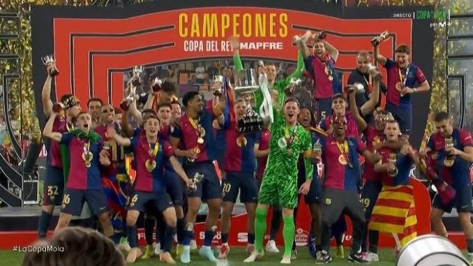 برشلونة يتوج بكأس الملك للمرة الـ32 في تاريخه