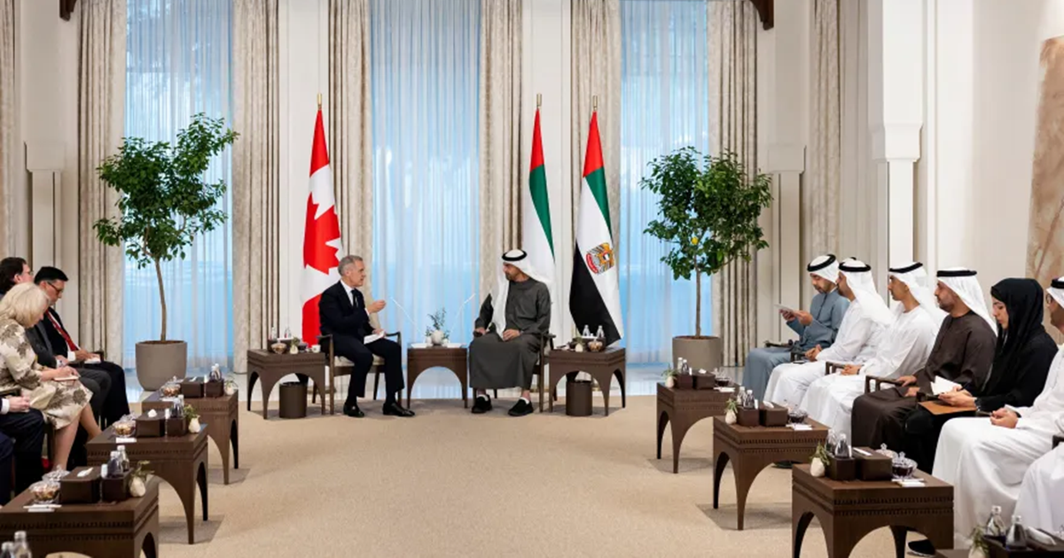 رئيس الوزراء الكندي ورئيس الإمارات يبحثان الوضع في غزة