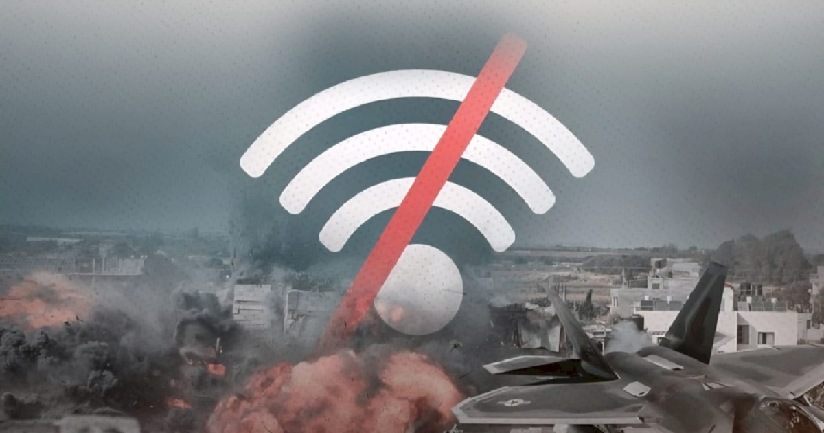 انقطاع  خدمات الإنترنت والاتصالات الثابتة في قطاع غزة