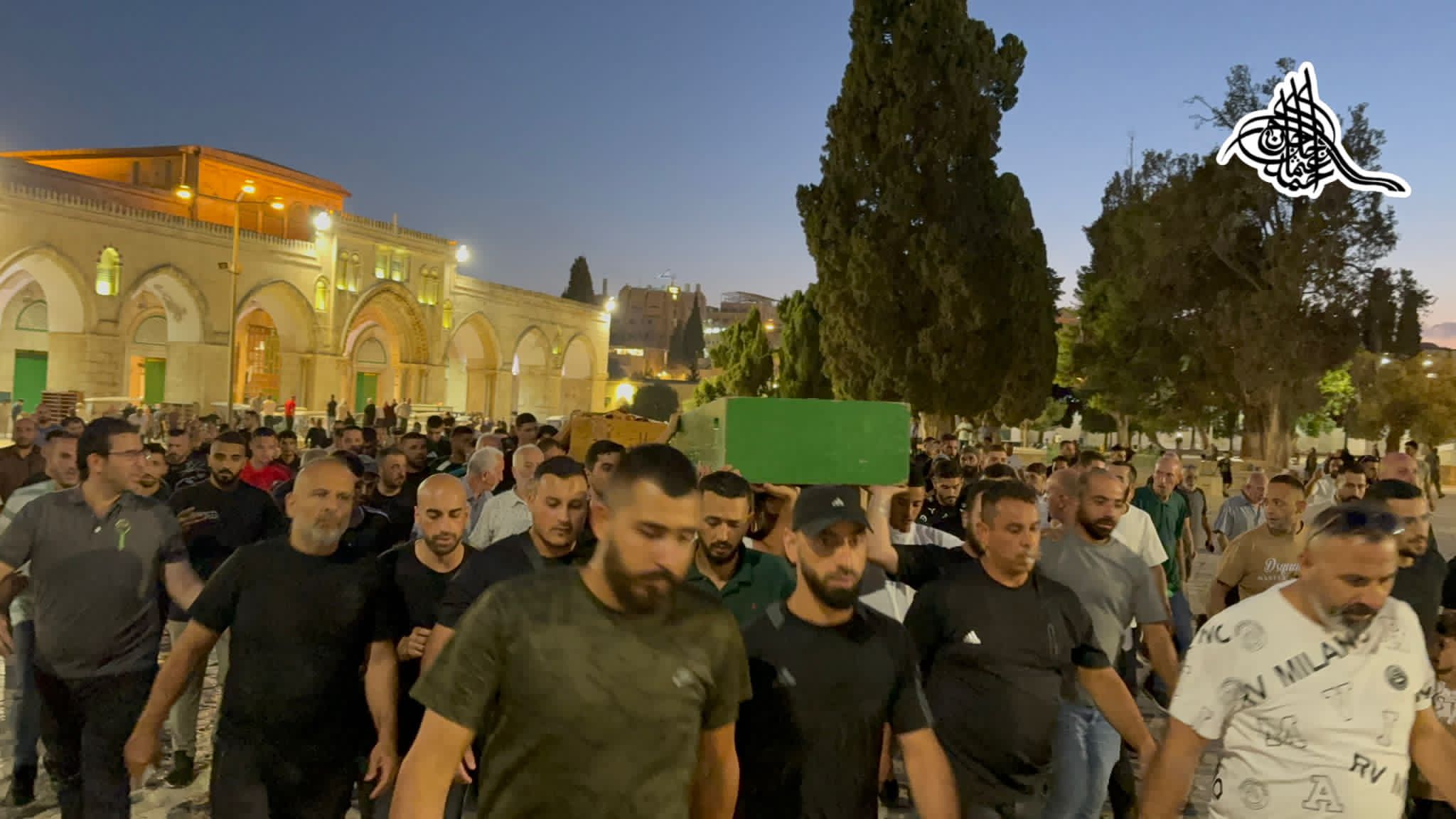 تشييع جثماني الغريقين شويكي وزعرور بالاقصى