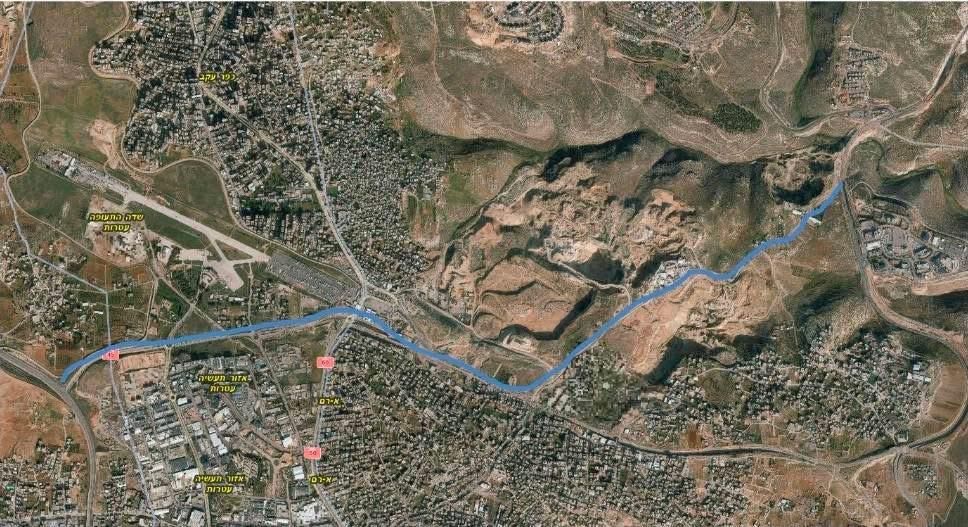  الاحتلال يبدأ بشق شارع 45 الاستيطاني شمال  مدينة القدس 