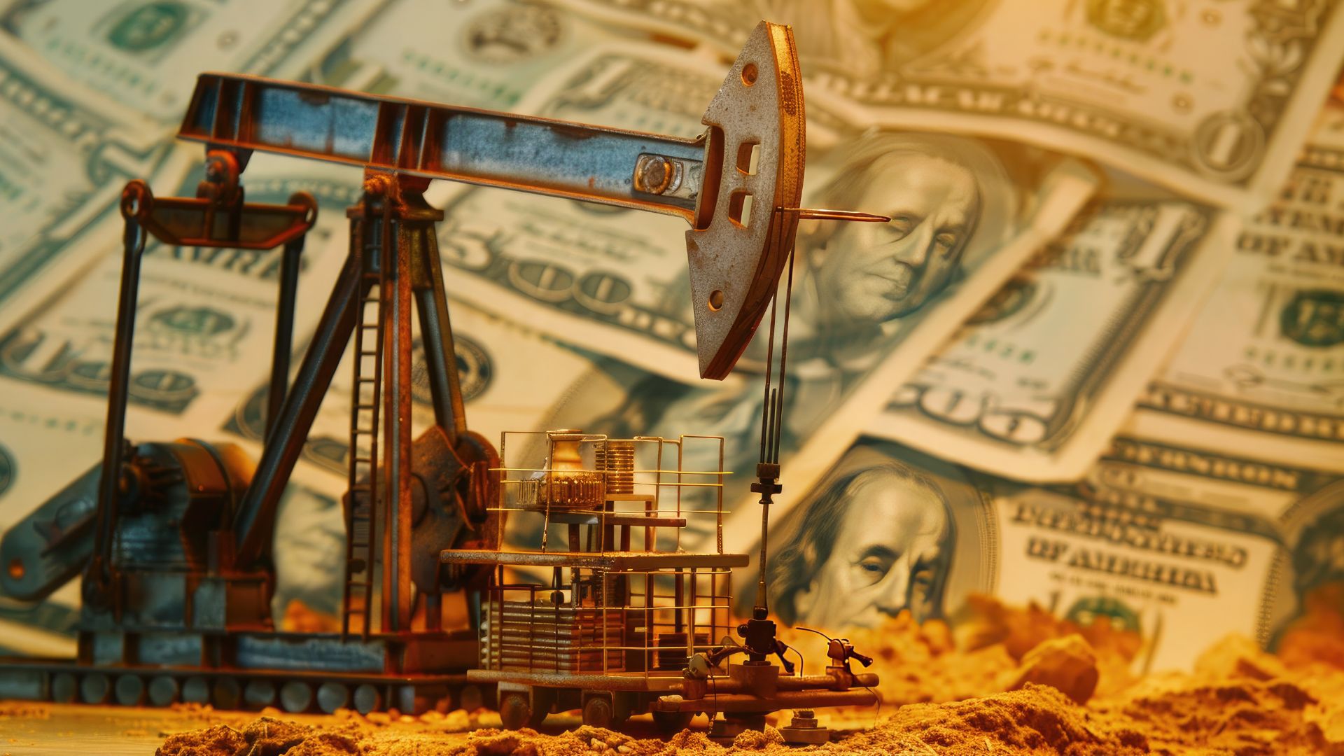 ارتفاع أسعار الذهب والنفط و انخفاض الدولار عالميا 