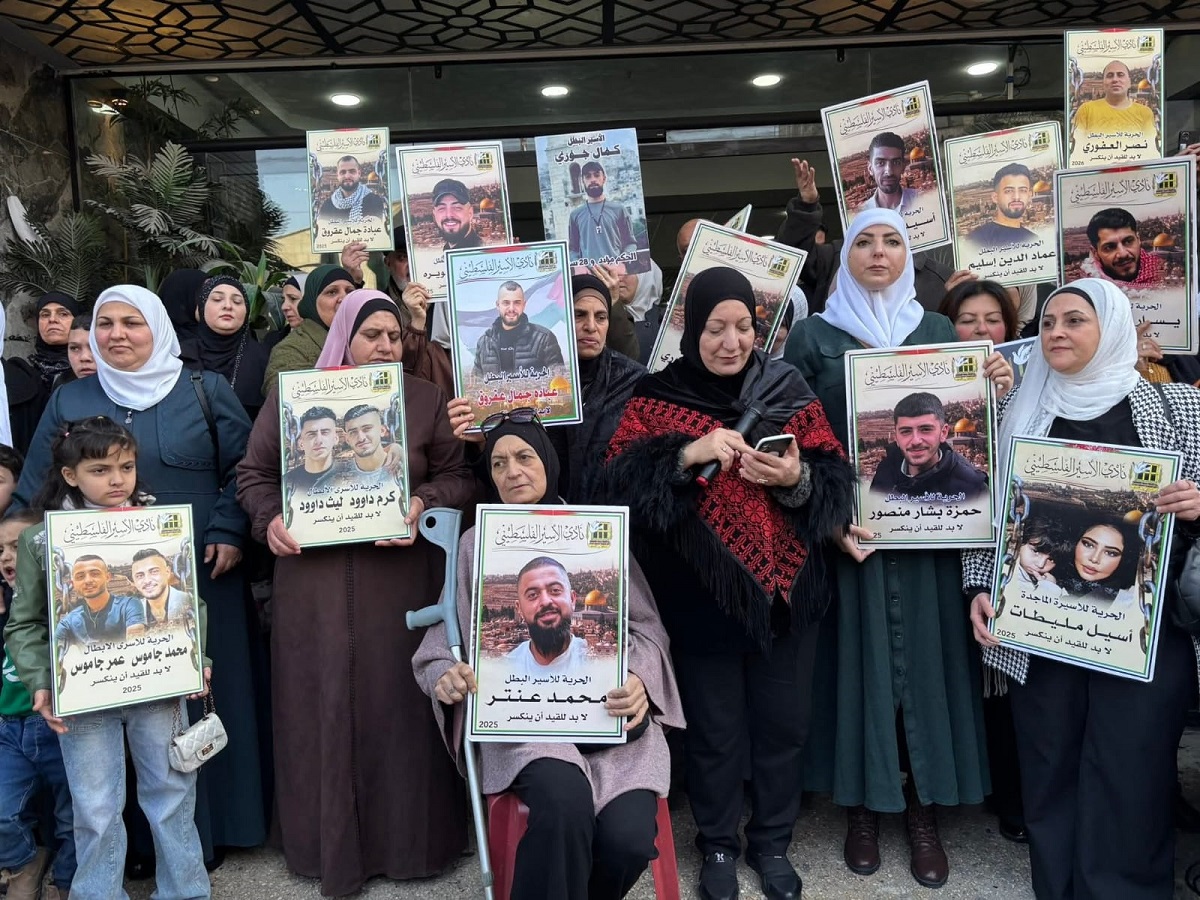 وقفة اسنادية ومسيرة جماهيرية في نابلس لاهالي الثالوث الفلسطيني