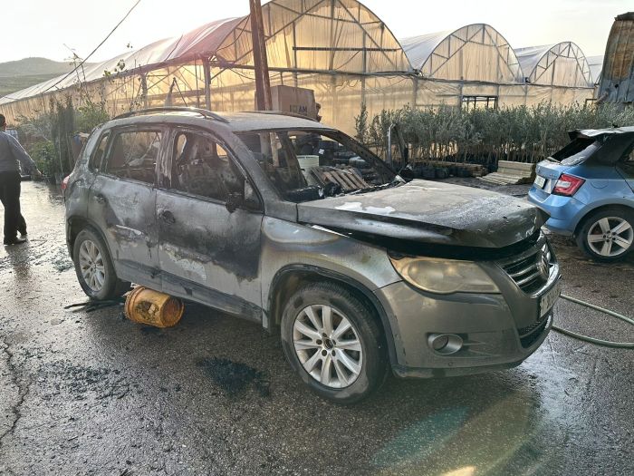 إصابات وإحراق مركبات في هجوم للمستوطنين على مشتل بدير شرف