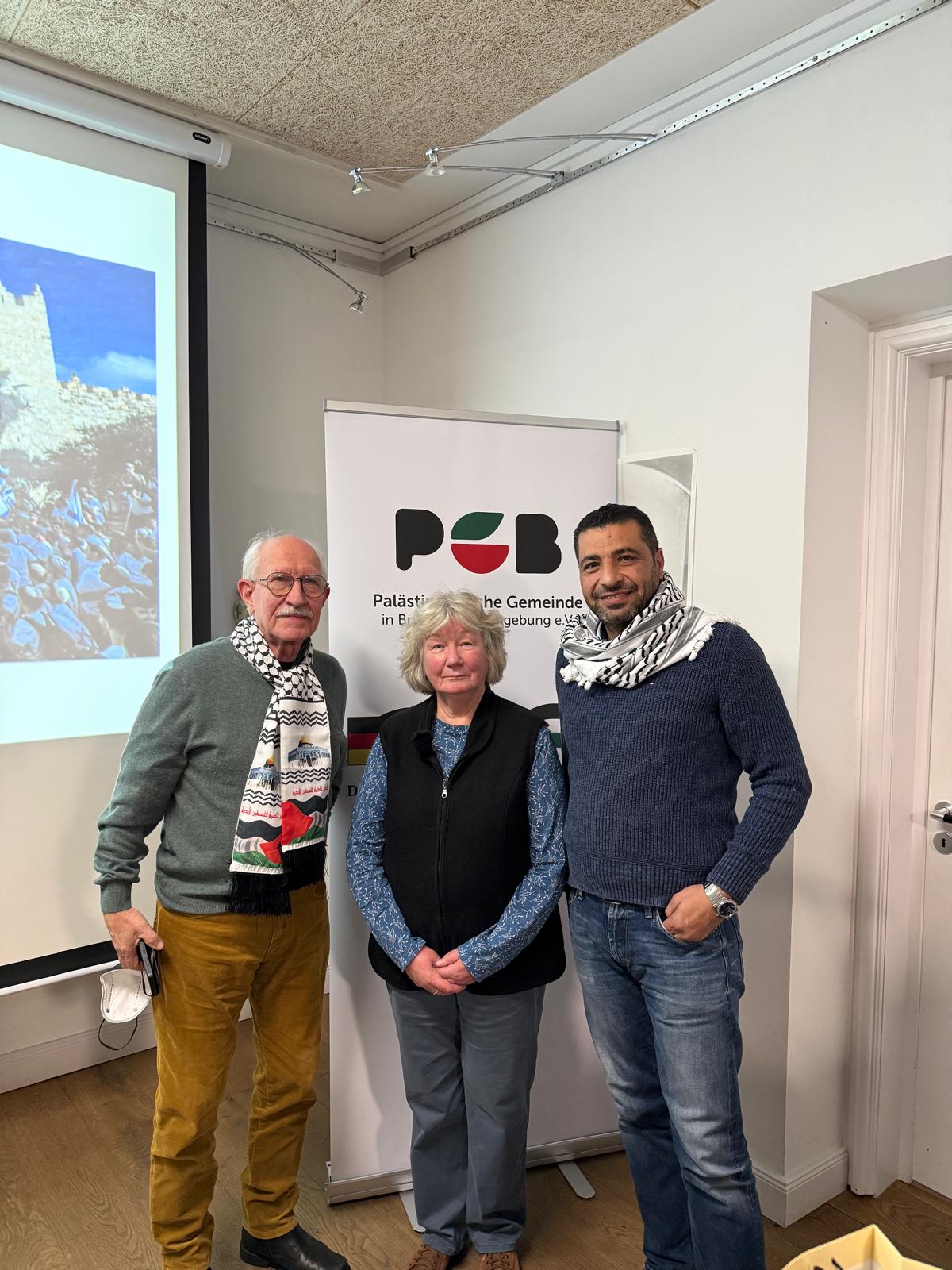 الجالية الفلسطينية ببريمن تنظم ندوة سياسية للصحفية الألمانية كارين لوكفيلد 