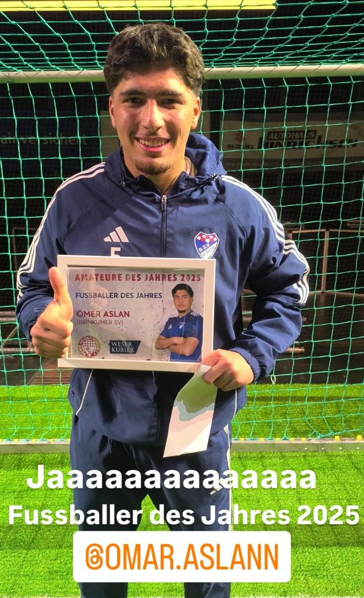 اللاعب الفلسطيني عمر سامر أصلان يفوز بجائزة  أفضل لاعب بالمانيا للعام ٢٠٢٥