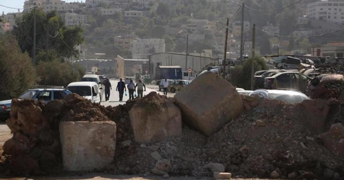 الاحتلال يغلق المدخل الشمالي لمدينة سلفيت