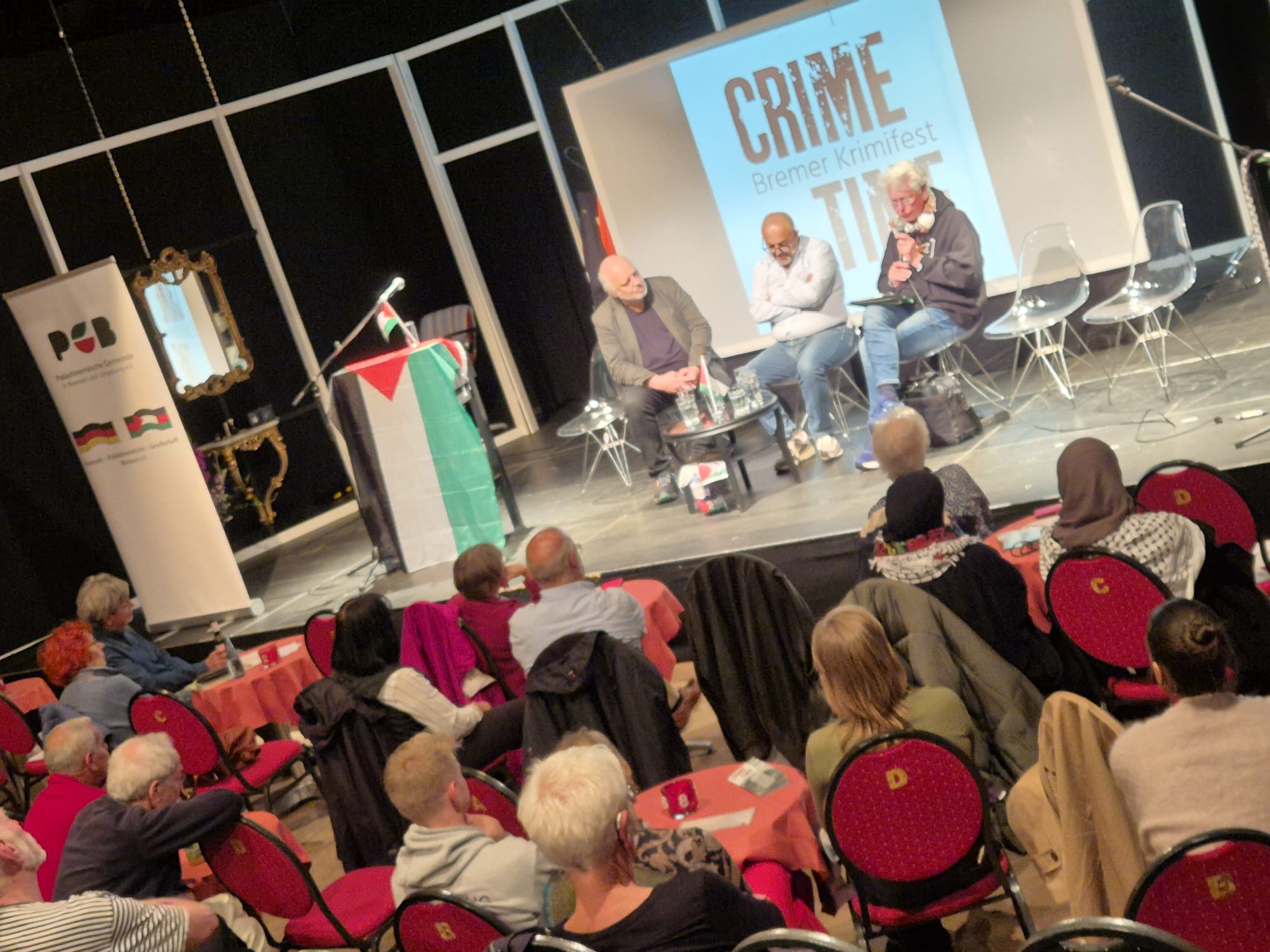 الجالية الفلسطينيةوالجمعية الالمانية الفلسطينية تنظم ندوة سياسية وادبية لعاطف ابو سيف ببريمن 