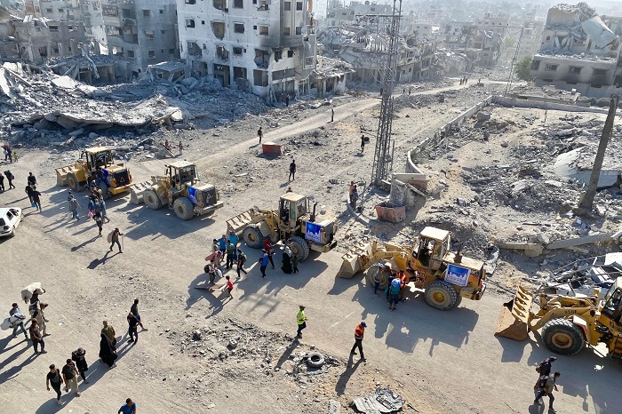  الهيئة العربية الدولية للإعمار وUNDP  يباشران أعمال إزالة الركام في قطاع غزة